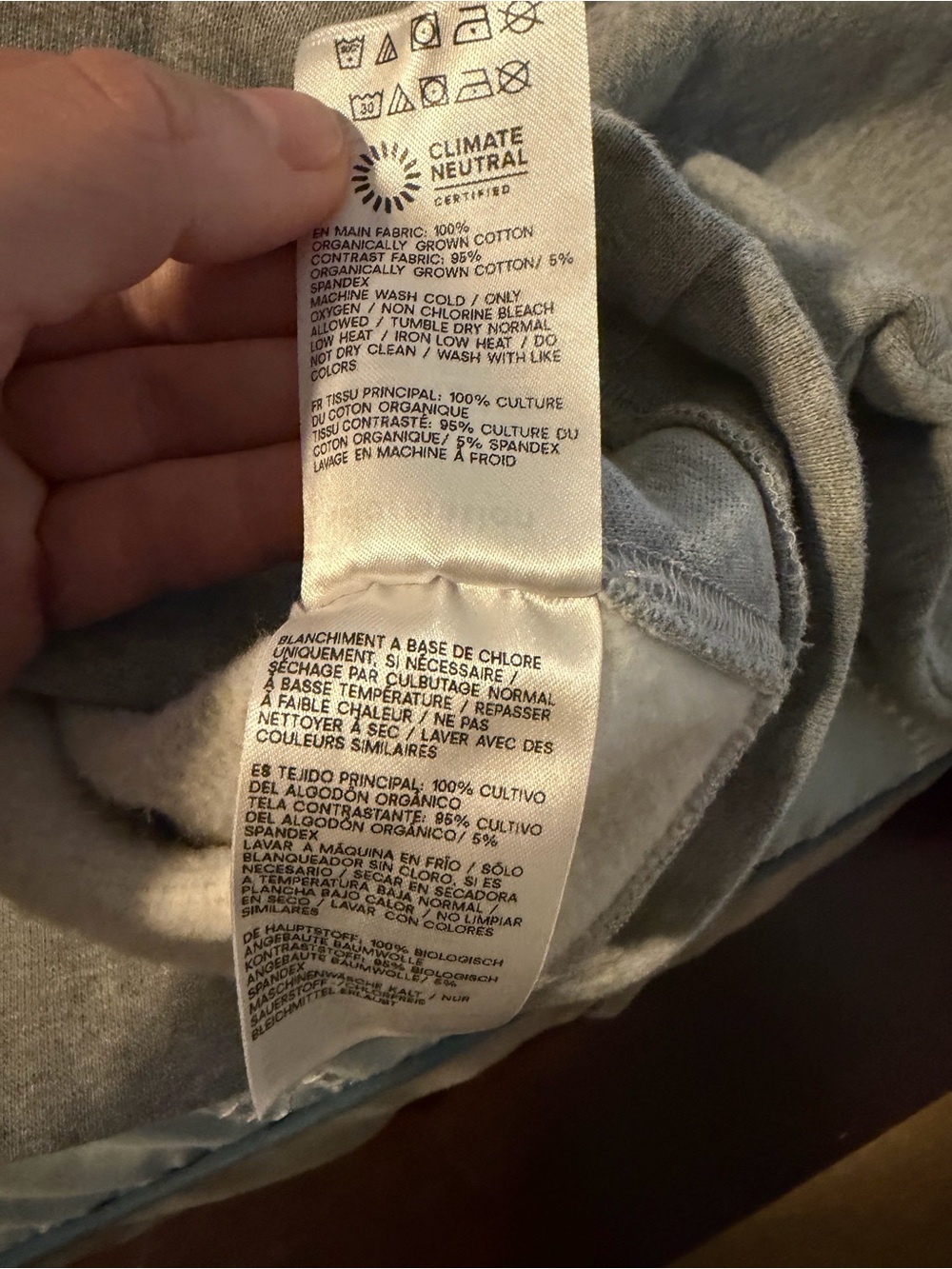 Reformation Gray Organic Cotton Cropped Sweatshirt XS - Picture 10 of 11
